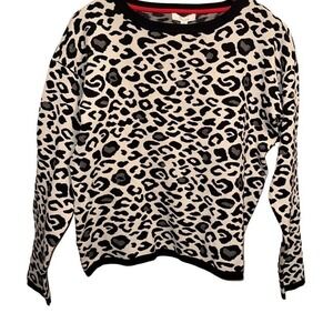 89TH + Madison Women's‎ Leopard Animal Print Crewneck Sweater Size Small - NWT